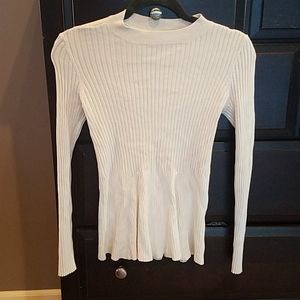 Venus ribbed peplum sweater